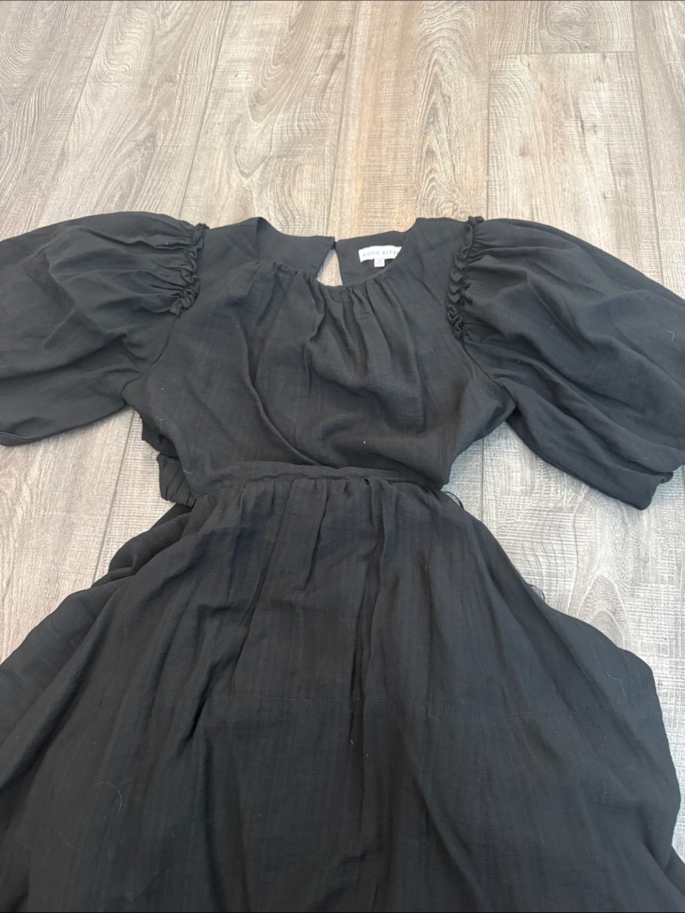 Anthropologie moon river dress in black